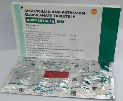  अमोक्सिसिलिन (875Mg) और पोटेशियम क्लैवुलनेट (125 Mg) टैबलेट IP विशिष्ट दवा