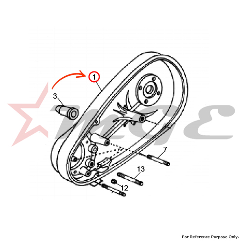 Chain Case Inner (TCI) For Royal Enfield - Reference Part Number - #502025/B
