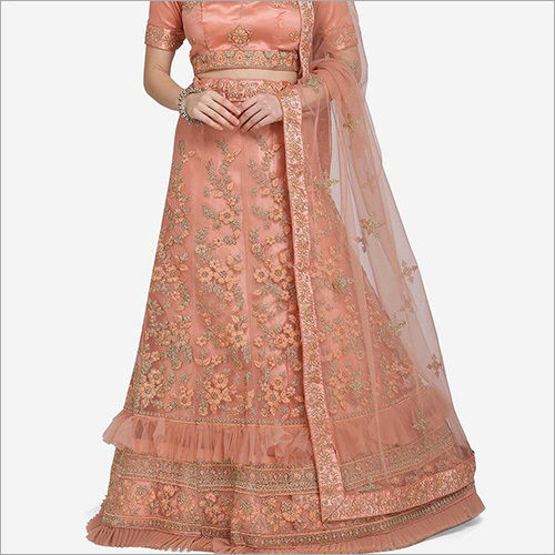 Indian Net Lehenga Choli And Dupatta