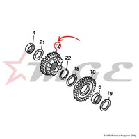 Gear, Countershaft Fourth(25t) For Honda CBF125 - Reference Part Number - #23481-KWF-900