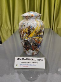 aluminium hand painted bold and divine adult cremation urn funeral supplies