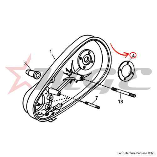 As Per Photo Gasket, Chain Case Deflector For Royal Enfield - Reference Part Number - #146844/A