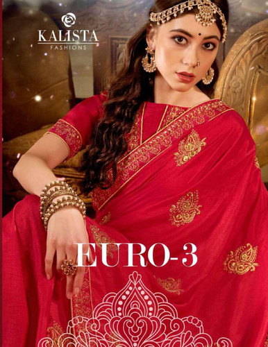 Kalista Fashions Euro Vol-2 Vichitra Silk Elegant Look Saree Catalog