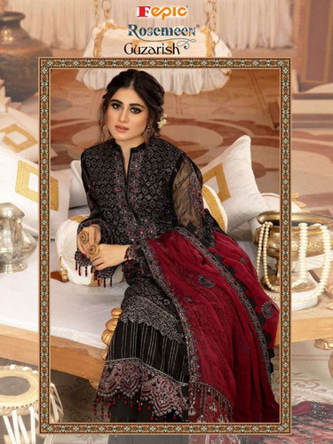 Fepic Rosemeen Guzarish Georgette Pakistani Heavy Suits Catalog
