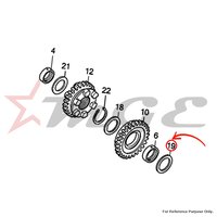 Washer B, Thrust, 20mm For Honda CBF125 - Reference Part Number - #90454-KPS-900, #90454-KWF-900