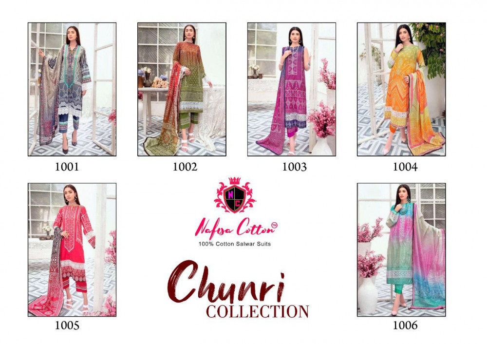 Nafisa Cotton Chunri Collection Cotton Dress Material Catalog