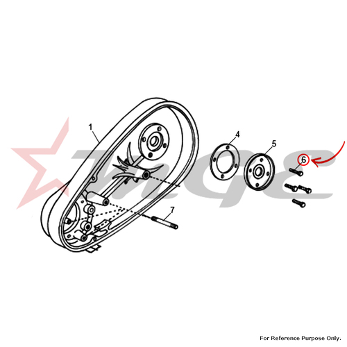 Screw - Oil Seal Adaptor For Royal Enfield - Reference Part Number - #145184/B