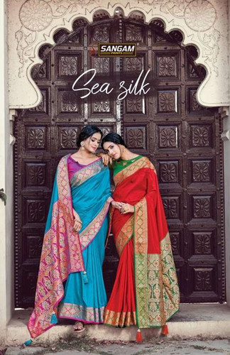 Sangam Prints Sea Silk Pure Soft Silk Saree Catalog Wholesale