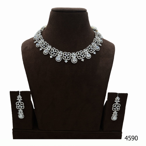American Diamond Necklace By Emerald NX
