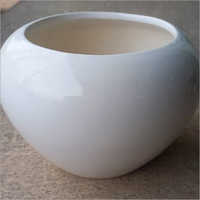 Plain White Ceramic Flower Pots