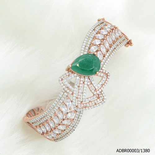 American Diamond White Rodium/ Rose Gold Plated Bracelet