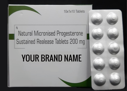 Natural Micronised Progesterone Sustained Realease Tablets 200 mg Third Party Manufacturing