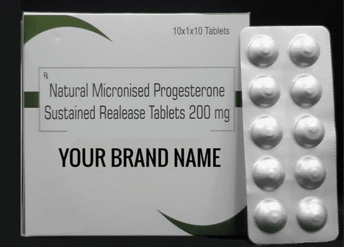 नेचुरल माइक्रोनाइज़्ड प्रोजेस्टेरोन सस्टेन्ड रीलीज़ टैबलेट 200 मिग्रा