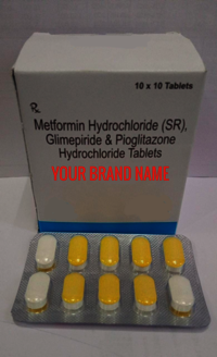 Metformin Hydrochloride (SR) ,Glimepiride & Pioglitazone Hydrochloride Tablet