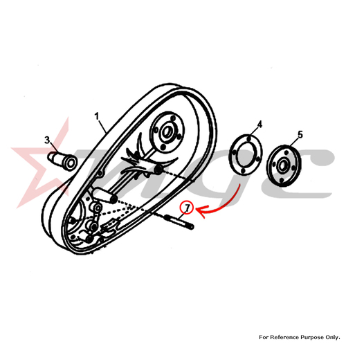 Stud - Stator Fixing For Royal Enfield - Reference Part Number - #500919/C