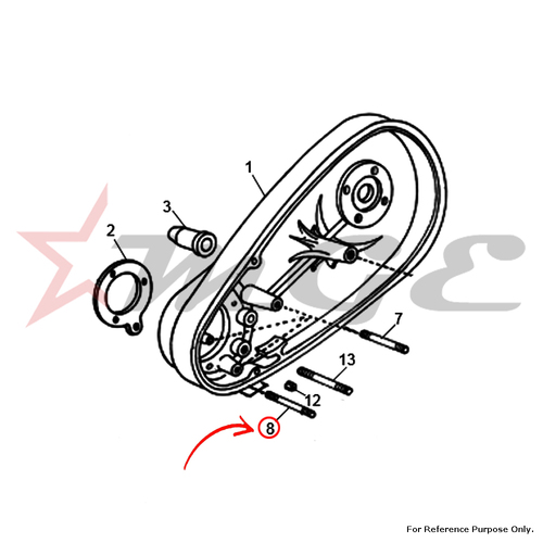 Stud - Chaincase Fixing (Inches) For Royal Enfield - Reference Part Number - #140312