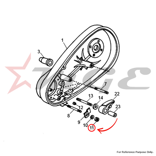 Nut - Chaincase Fixing (Inches) For Royal Enfield - Reference Part Number - #586059/A, #140079/5