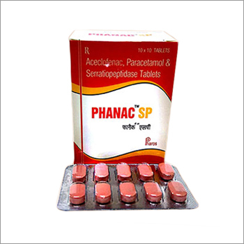 Acelofenac Paracetamol And Serratiopeptidase Tablets