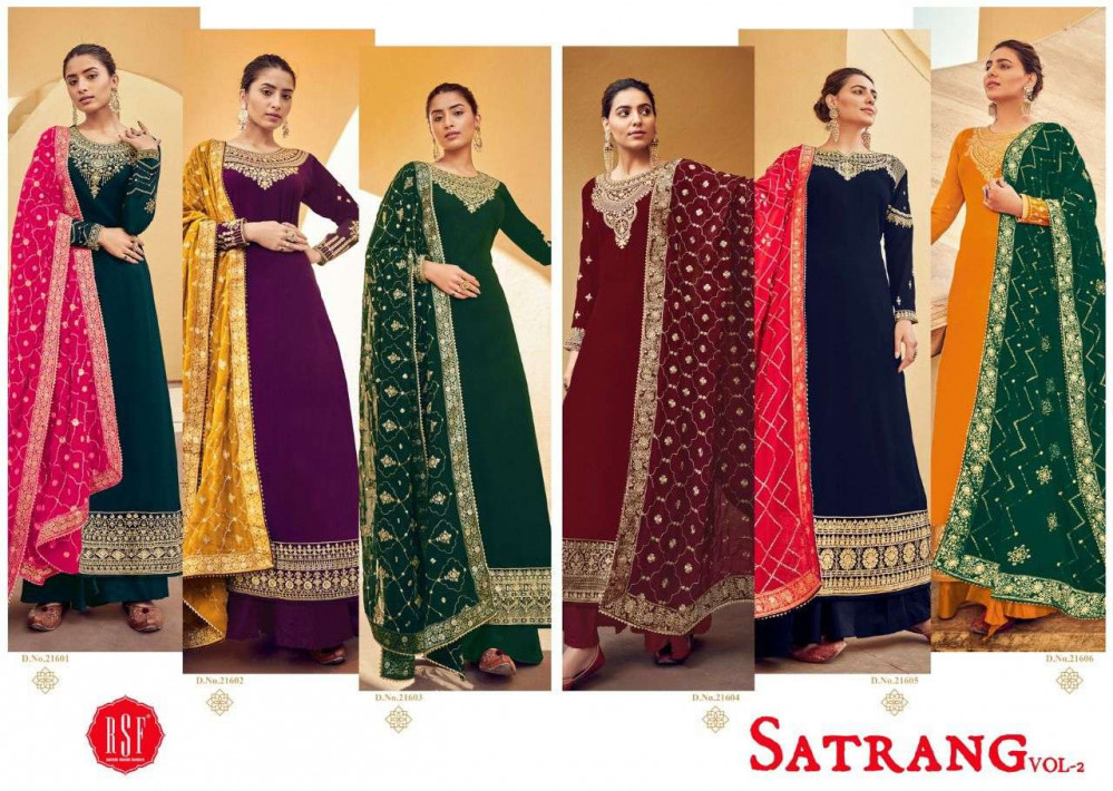 RSF Satrang Vol-2 Blooming Georgette Work Salwar Suits Catalog