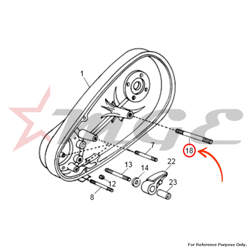 Stud, Chain Case Cover Fixing (Metric) For Royal Enfield - Reference Part Number - #145938/A