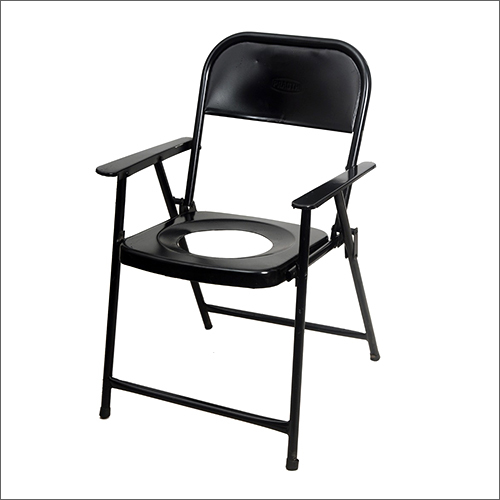 Black Folding Commode Chair