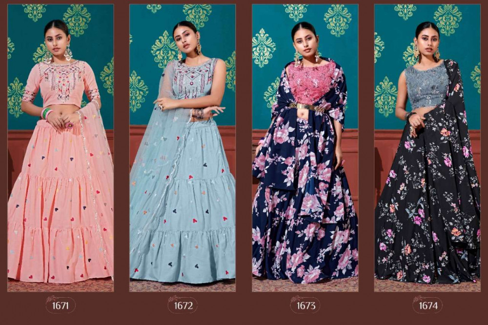 Shubhkala Girly Vol-15 1671-1674 Series Fancy Lehenga Choli Catalog