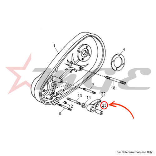 Bush, Chain Tensioner Pad (Old Type) For Royal Enfield - Reference Part Number - #500961/A