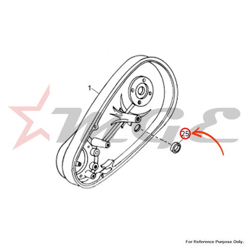 Oil Seal For Chain Case Inner For Royal Enfield - Reference Part Number - #550661/A