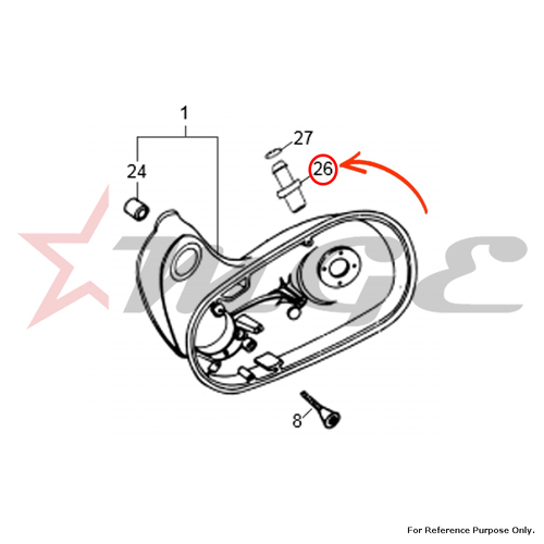 Adaptor, Breather Pipe For Royal Enfield - Reference Part Number - #146171/B