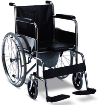 Karma Folding Commode Wheelchair Rainbow-7