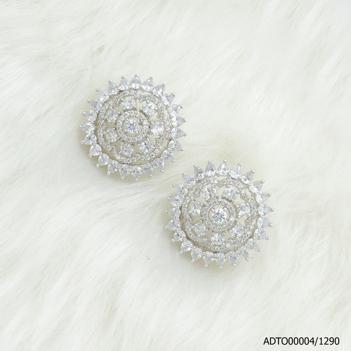 American Diamond White Rodium Plated Tops