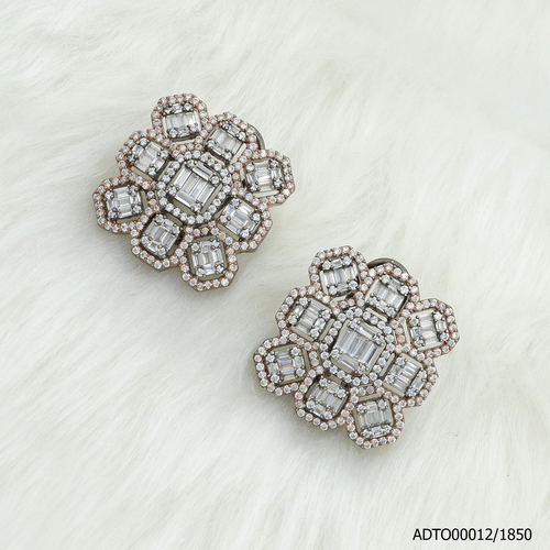 American Diamond Black Rodium/Rose Gold Plated Tops