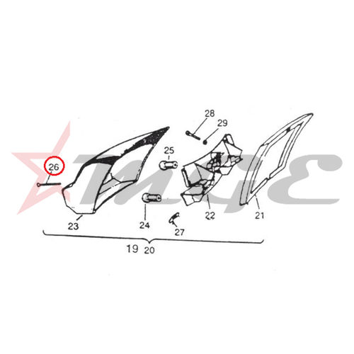 Vespa PX LML Star NV - Screw For Tail Lamp Glass - Reference Part Number - #S-15884