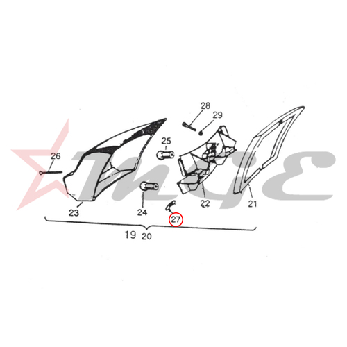 Vespa PX LML Star NV - Spring Plate For Badges - Reference Part Number - #181909