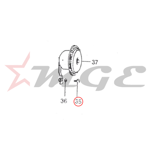 Vespa PX LML Star NV - Tightening Regulator Torque Screw - Reference Part Number - #S-8375
