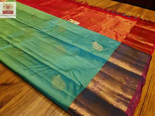 kanjivaram pure silk saree silver jery