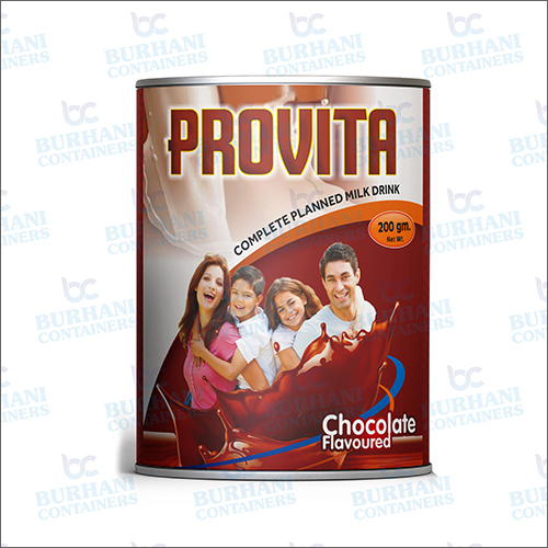 Chocolate Flavored Protein Tin Container