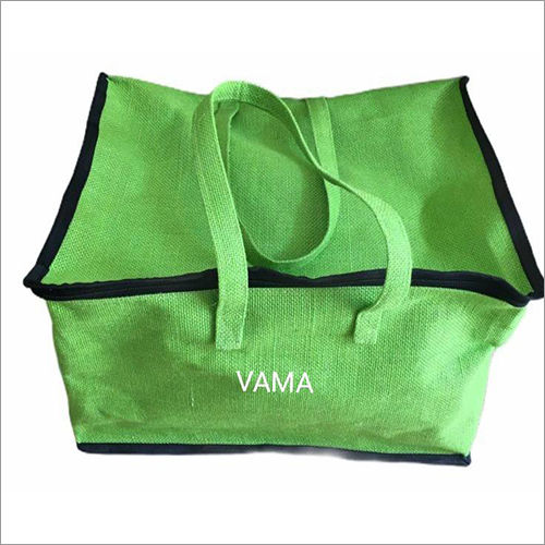 Green Jute Picnic Bag