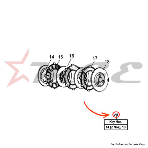 Two Wheeler Parts 5 Plate Clutch Steel Plate Kit