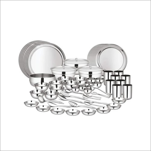 32 Pcs Stainless Steel Dinner Set By RADHIKA CROCKERY & CORPORATE GIFTS