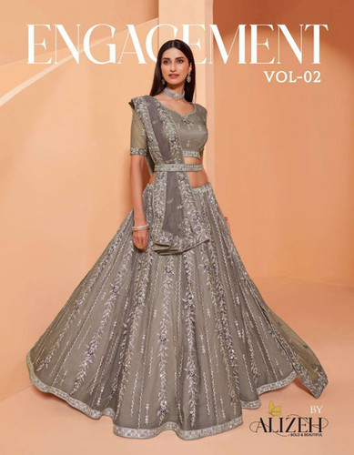 Net Fabric Beautifully Crafted Work Lehenga Choli
