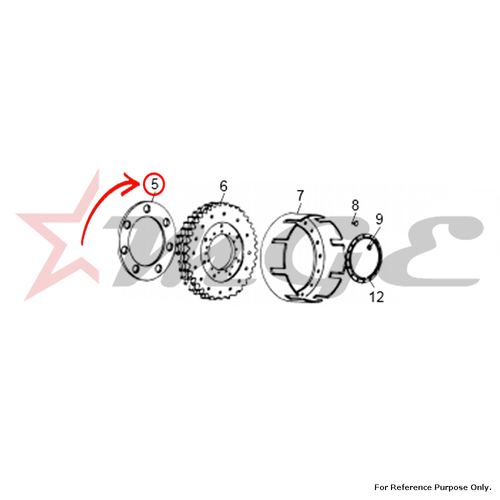 Two Wheeler Parts Friction Disc Old Type