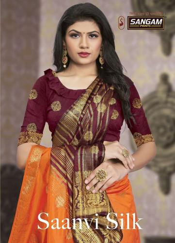 Sangam Prints Saanvi Waving Silk Saree