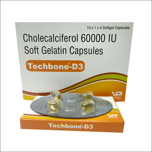 Cholecalciferol 60000IU Soft Gelatin Capsules TECHBONE-D3 60K