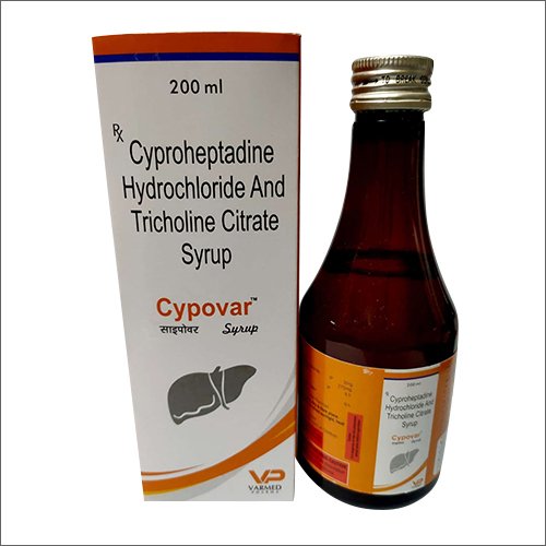 Cyproheptadine And Tricholine Citrate Syrup Cypovar General Medicines