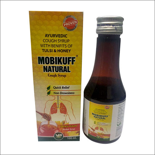 100ml Cough Syrup With Benifits of Tulsi And Honey MOBIKUFF-NATURAL