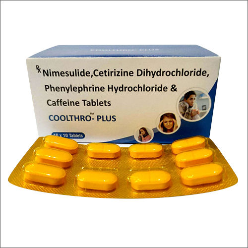 Nimesulide Cetirizine Dihydrochloride Phenylephrine Hydrochloride And Caffeine  COOLTHRO