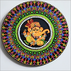 12Inches Resin Finishing Dot Designing Ganesha Painting Size: 12 Inch