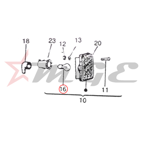 Vespa PX LML Star NV - Bulb For Blinker - Reference Part Number - #C-4707414