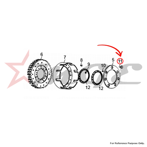 Rivets - Friction Disc For Royal Enfield - Reference Part Number - #140752/B, #140752/A